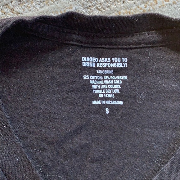 Black v-neck t-shirt. - Picture 3 of 4